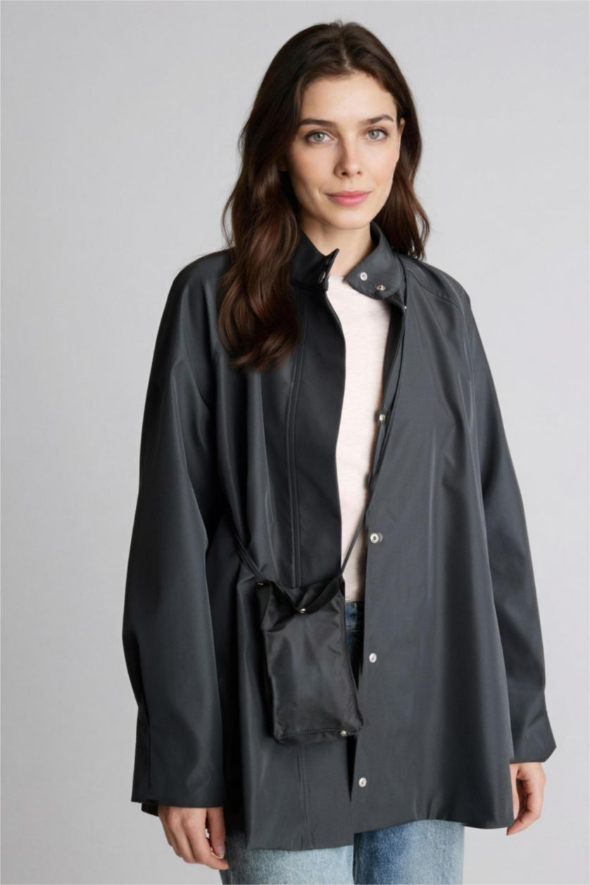 WOMAN Dark Khaki Loose Fit Trenchcoat