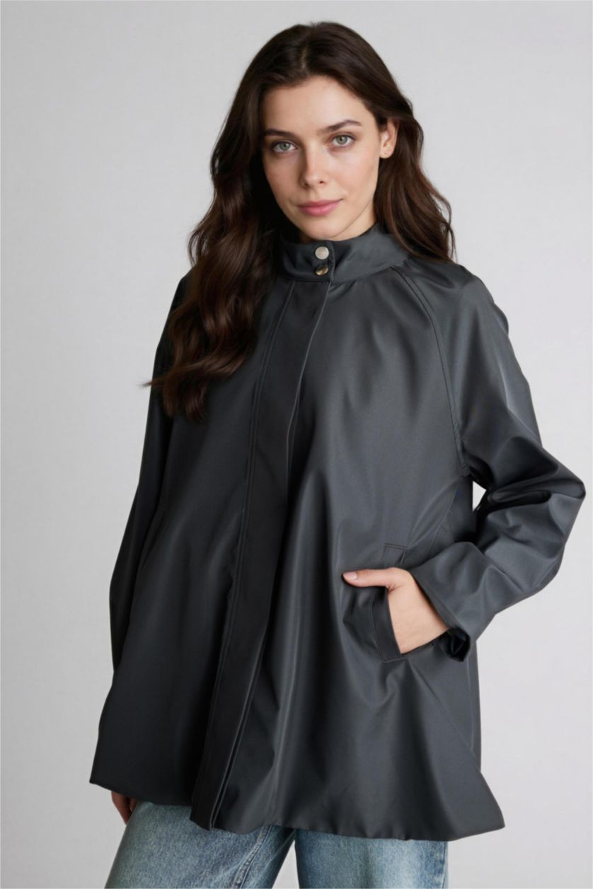 WOMAN Dark Khaki Loose Fit Trenchcoat