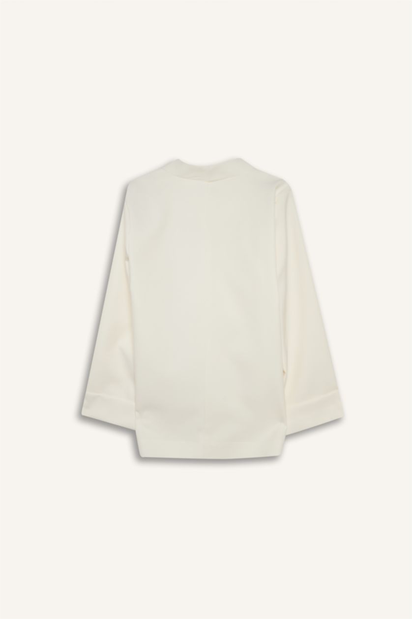 نساء بيج فاتح سترة بليزر قصة مريحة