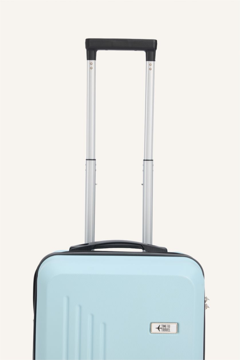 Kadın Baby Blue-Küçük Unisex Sert Kapaklı Çekçekli Küçük Valiz