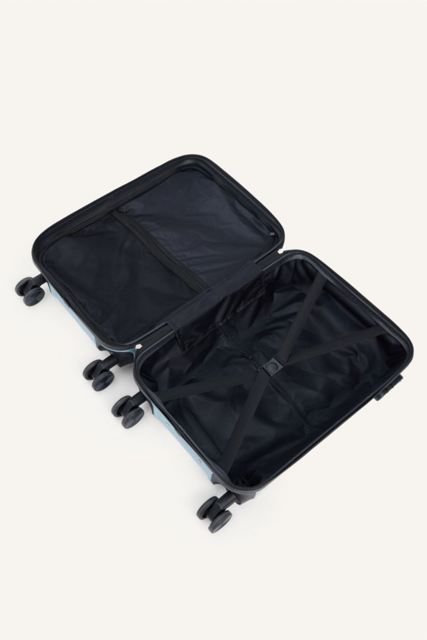 Kadın Baby Blue-Küçük Unisex Sert Kapaklı Çekçekli Küçük Valiz