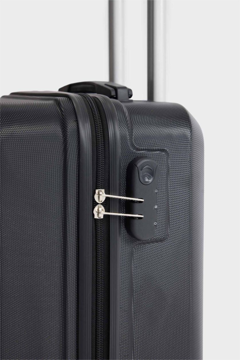 Kadın Siyah Küçük Unisex Sert Kapaklı Çekçekli Küçük Valiz