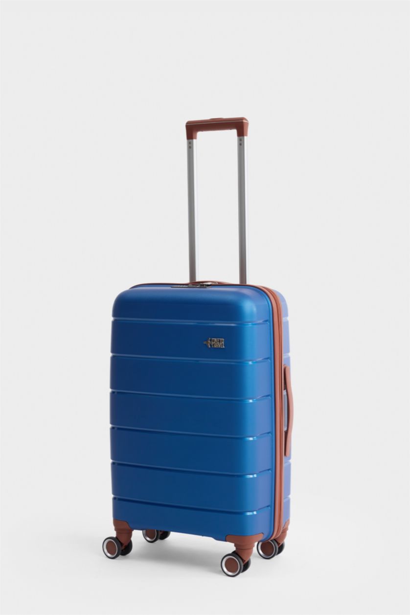 Kadın Lacivert Orta Unisex Sert Kapaklı Valiz