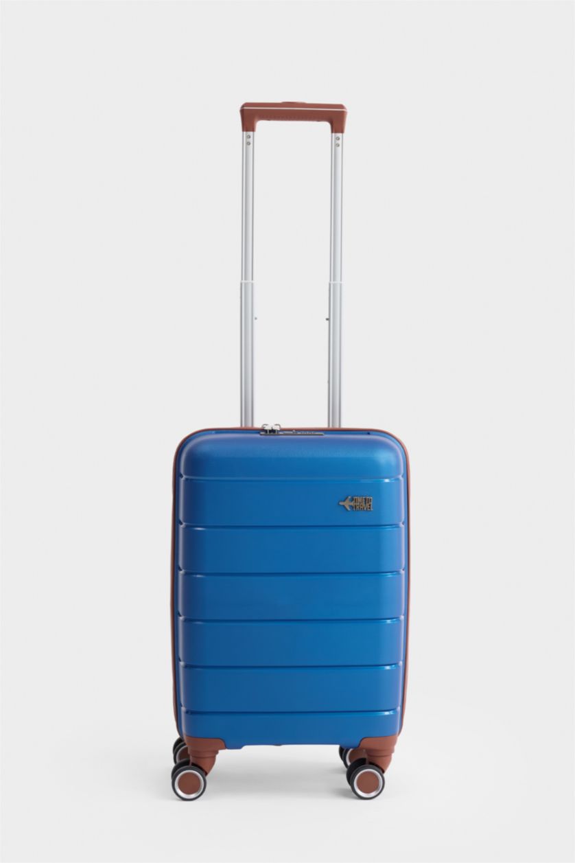 Kadın Lacivert Küçük Unisex Sert Kapaklı Valiz