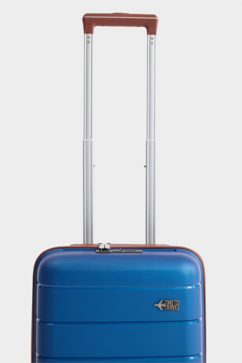 Kadın Lacivert Küçük Unisex Sert Kapaklı Valiz