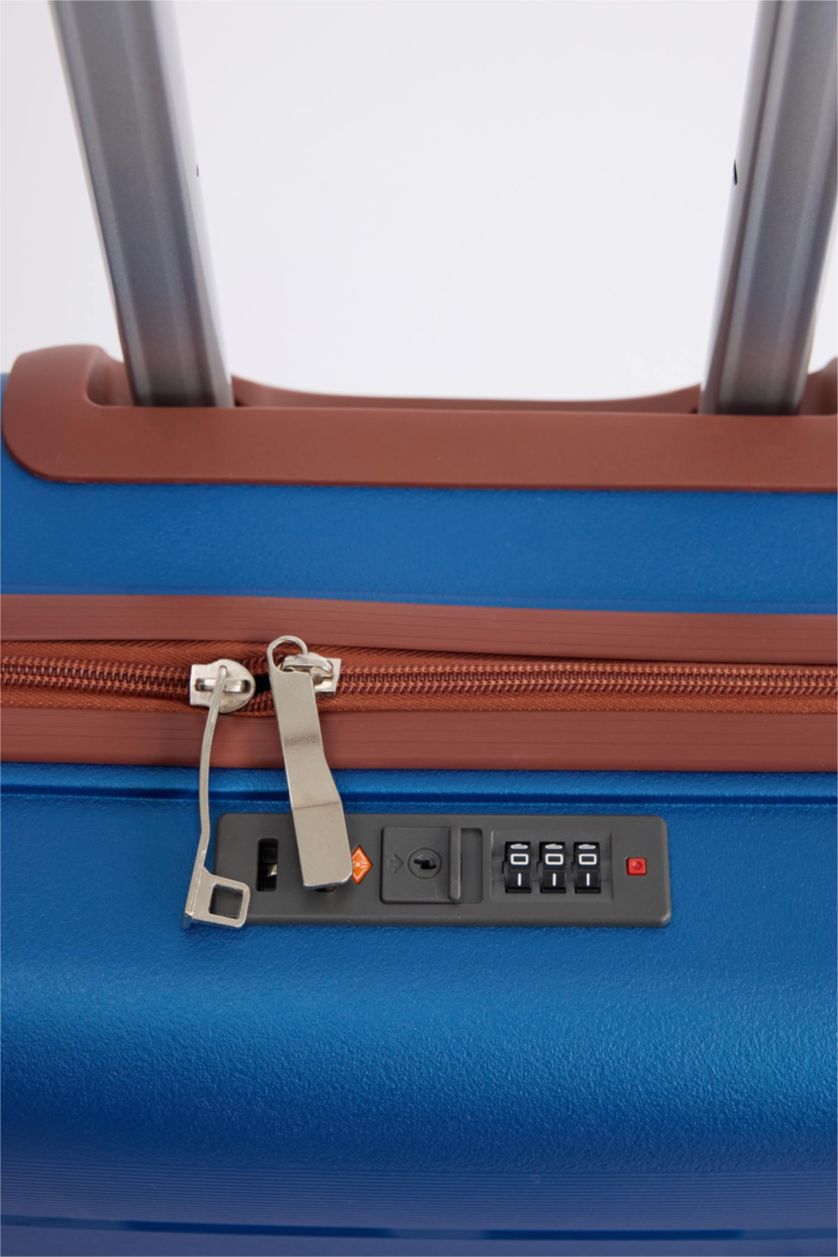 Kadın Lacivert Küçük Unisex Sert Kapaklı Valiz