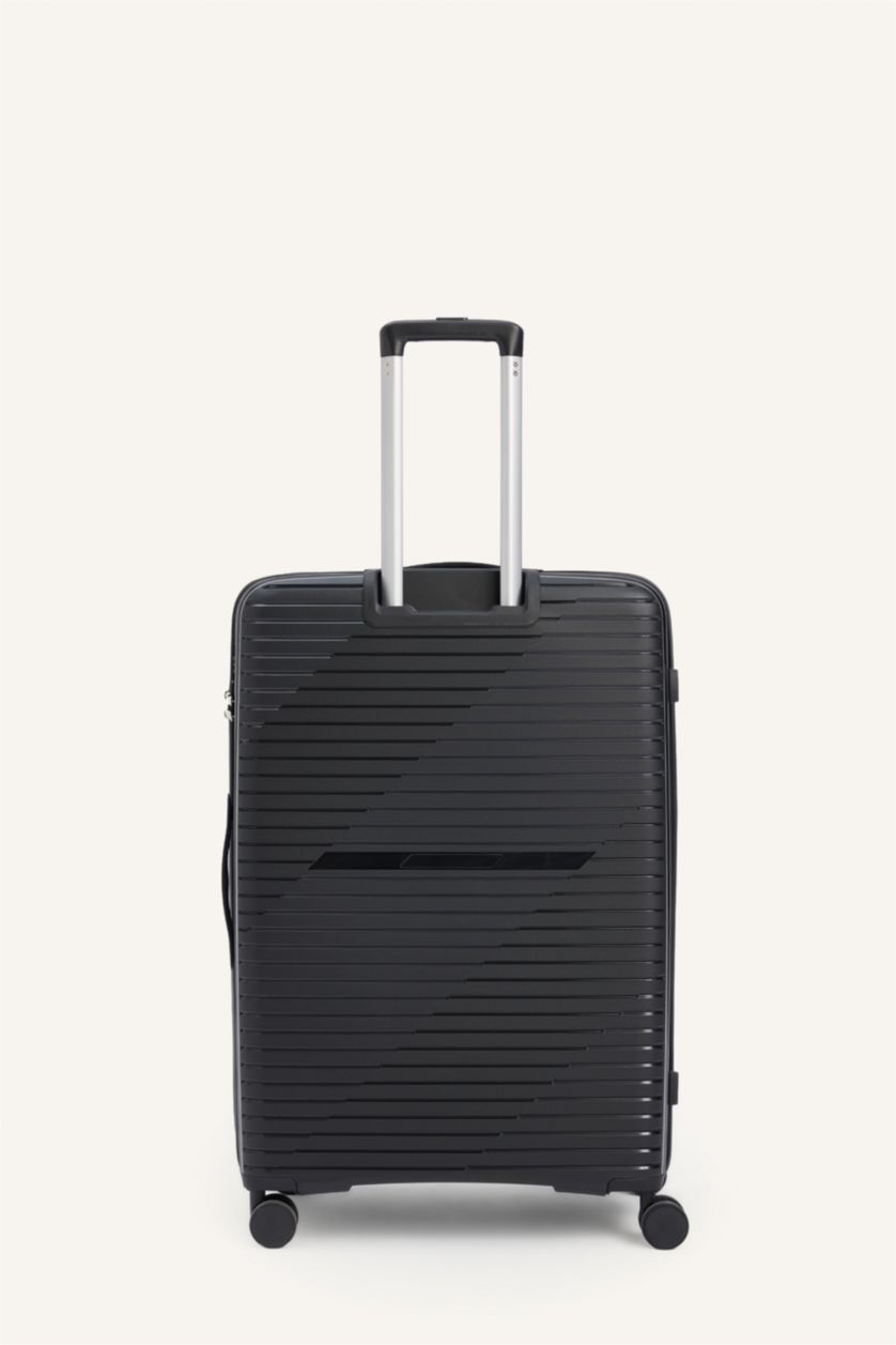 Kadın Siyah Büyük Unisex Sert Kapaklı Valiz