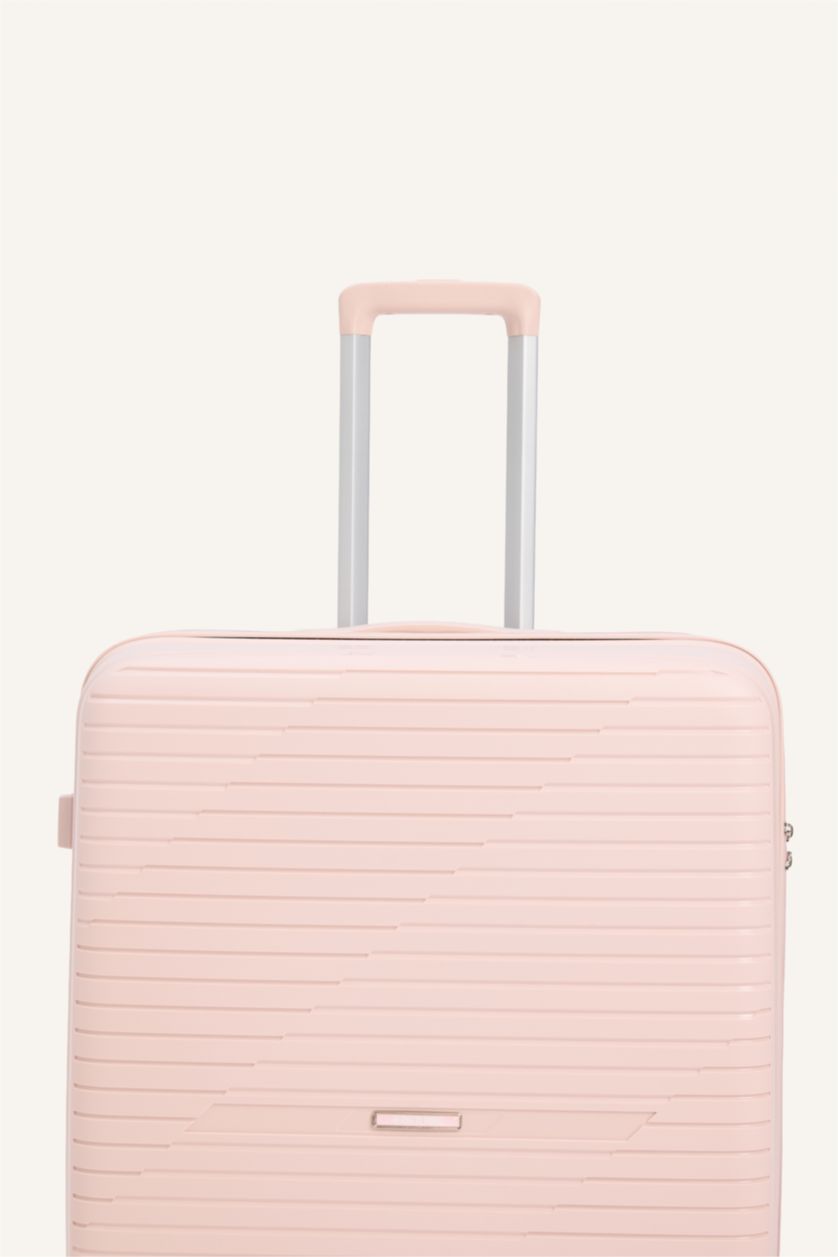 Kadın Pembe Buyuk Unisex Sert Kapaklı Valiz