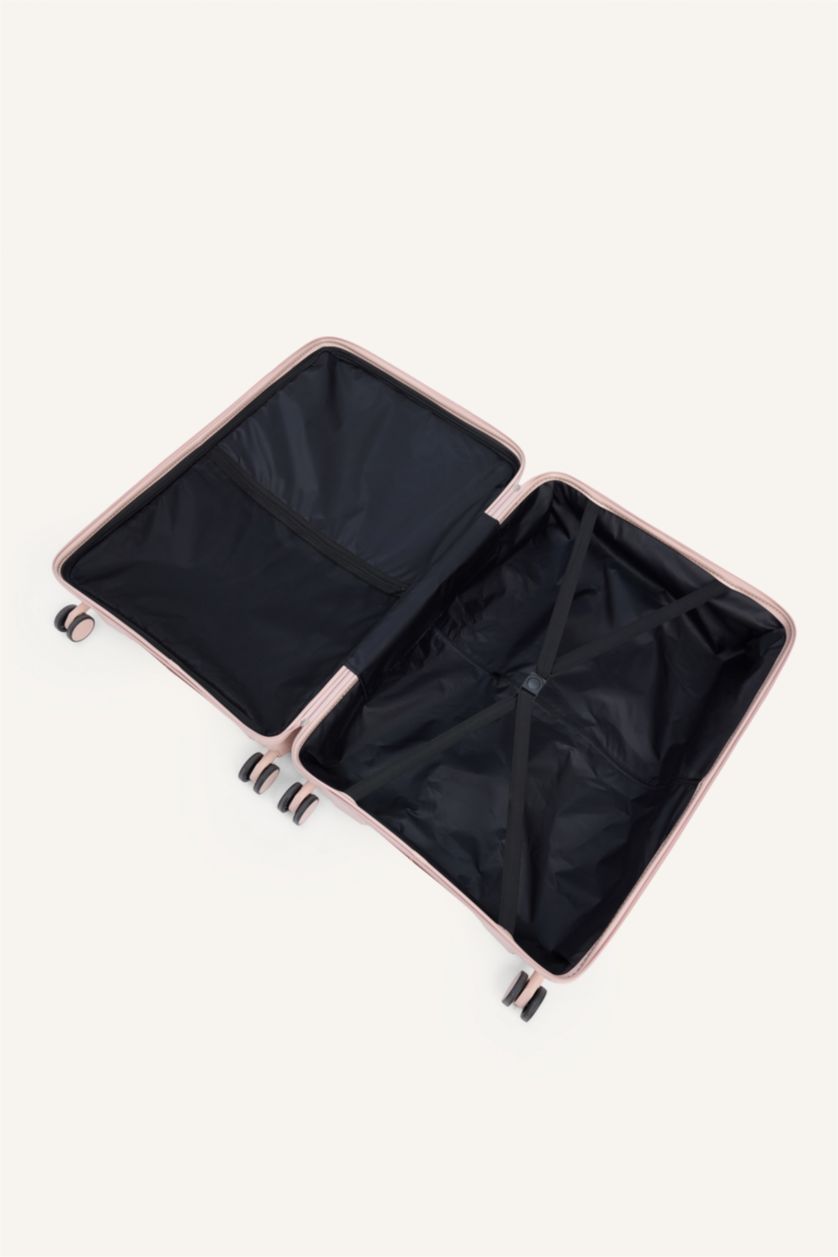 Kadın Pembe Buyuk Unisex Sert Kapaklı Valiz