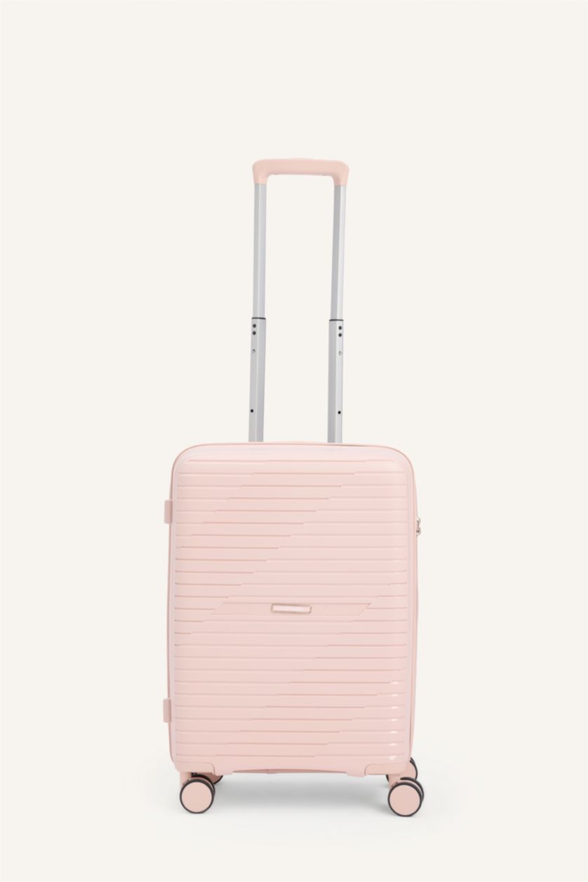 Kadın Pembe Kucuk Unisex Sert Kapaklı Valiz