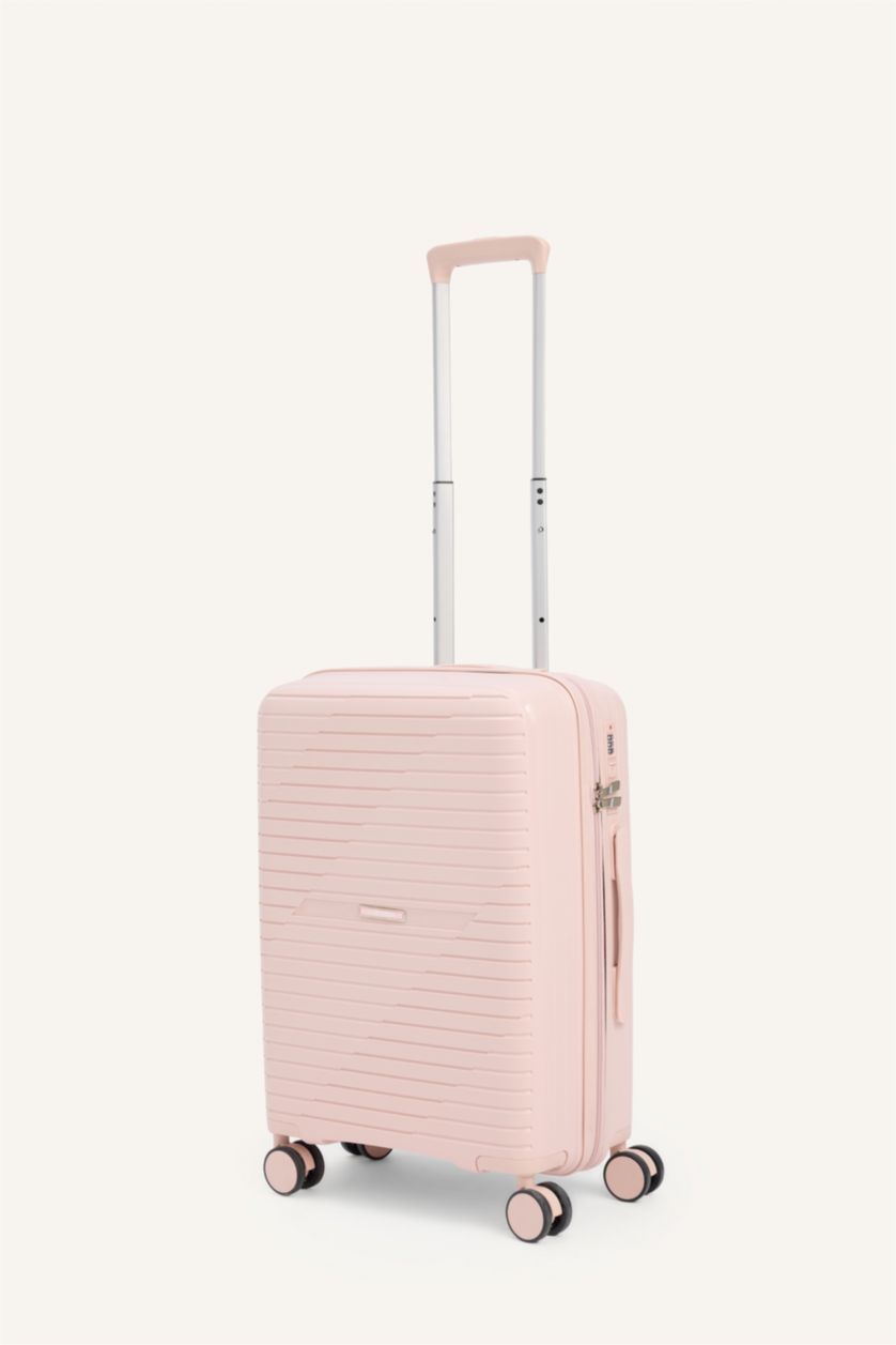 Kadın Pembe Kucuk Unisex Sert Kapaklı Valiz