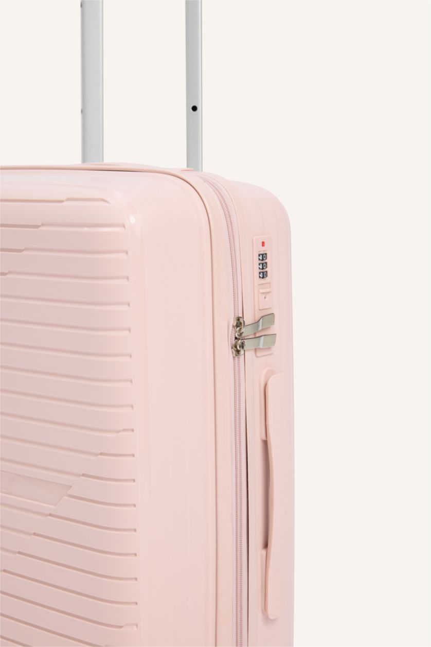 Kadın Pembe Kucuk Unisex Sert Kapaklı Valiz