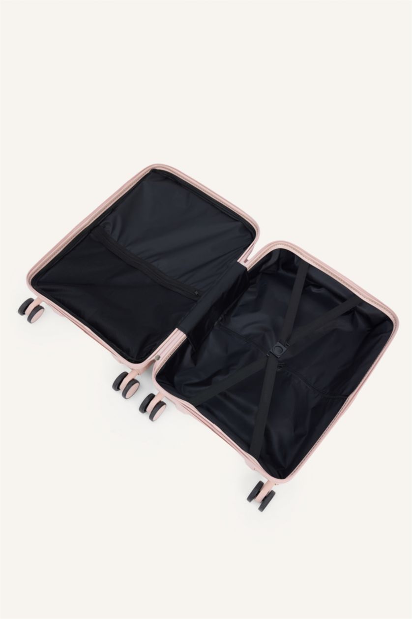 Kadın Pembe Kucuk Unisex Sert Kapaklı Valiz