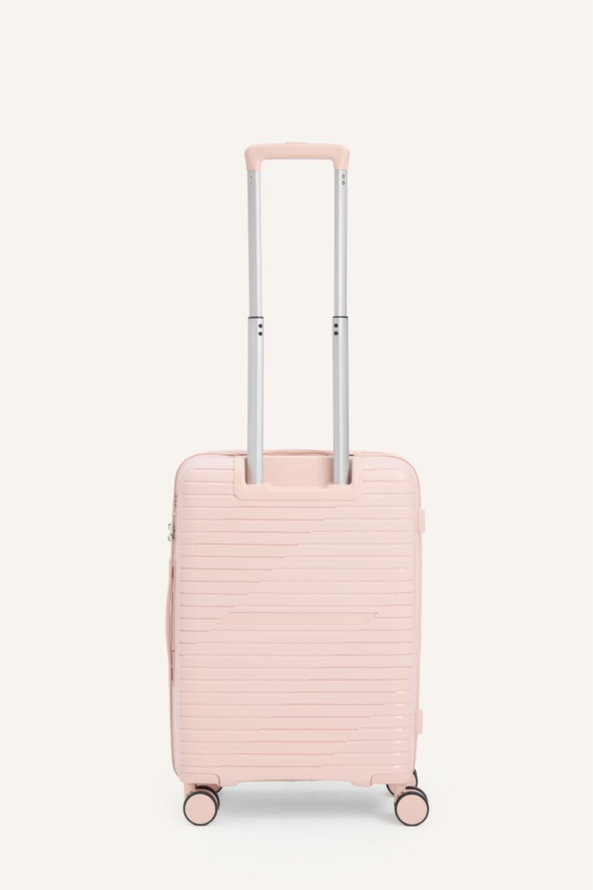 Kadın Pembe Kucuk Unisex Sert Kapaklı Valiz