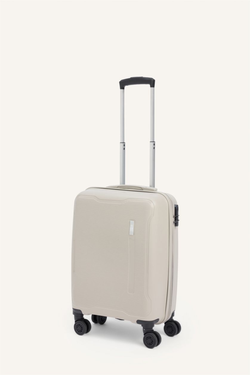 Kadın Bej Unisex Sert Kapaklı Büyük Boy	 Valiz