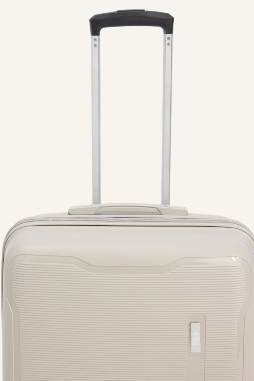 Kadın Bej Unisex Sert Kapaklı Büyük Boy	 Valiz