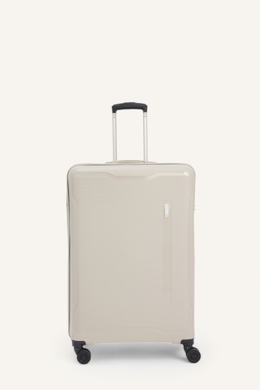 Kadın Bej Unisex Sert Kapaklı Büyük Boy	 Valiz