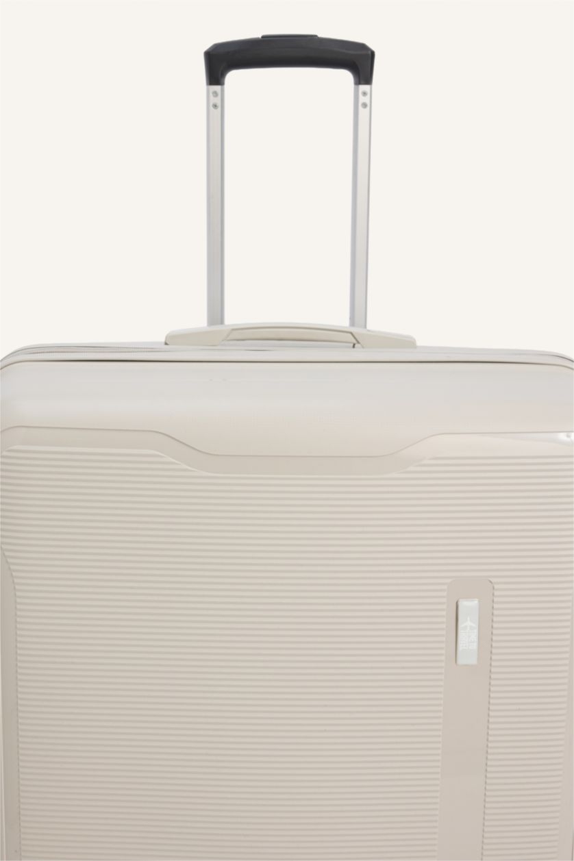 Kadın Bej Unisex Sert Kapaklı Büyük Boy	 Valiz