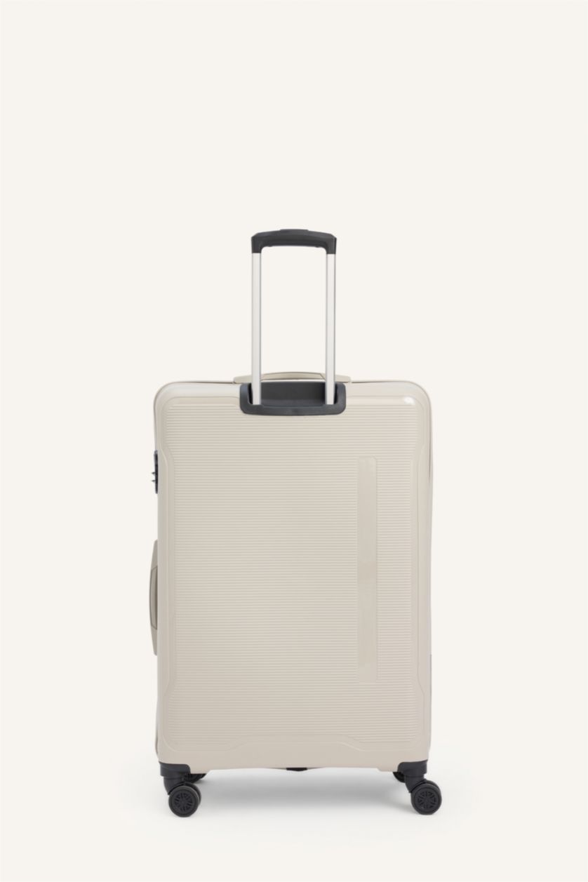 Kadın Bej Unisex Sert Kapaklı Büyük Boy	 Valiz