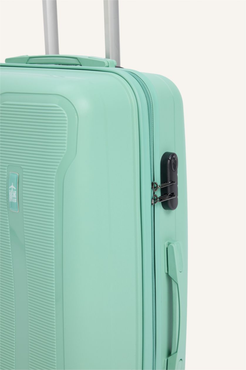 Kadın Mint Orta Unisex Sert Kapaklı Büyük Boy	 Valiz