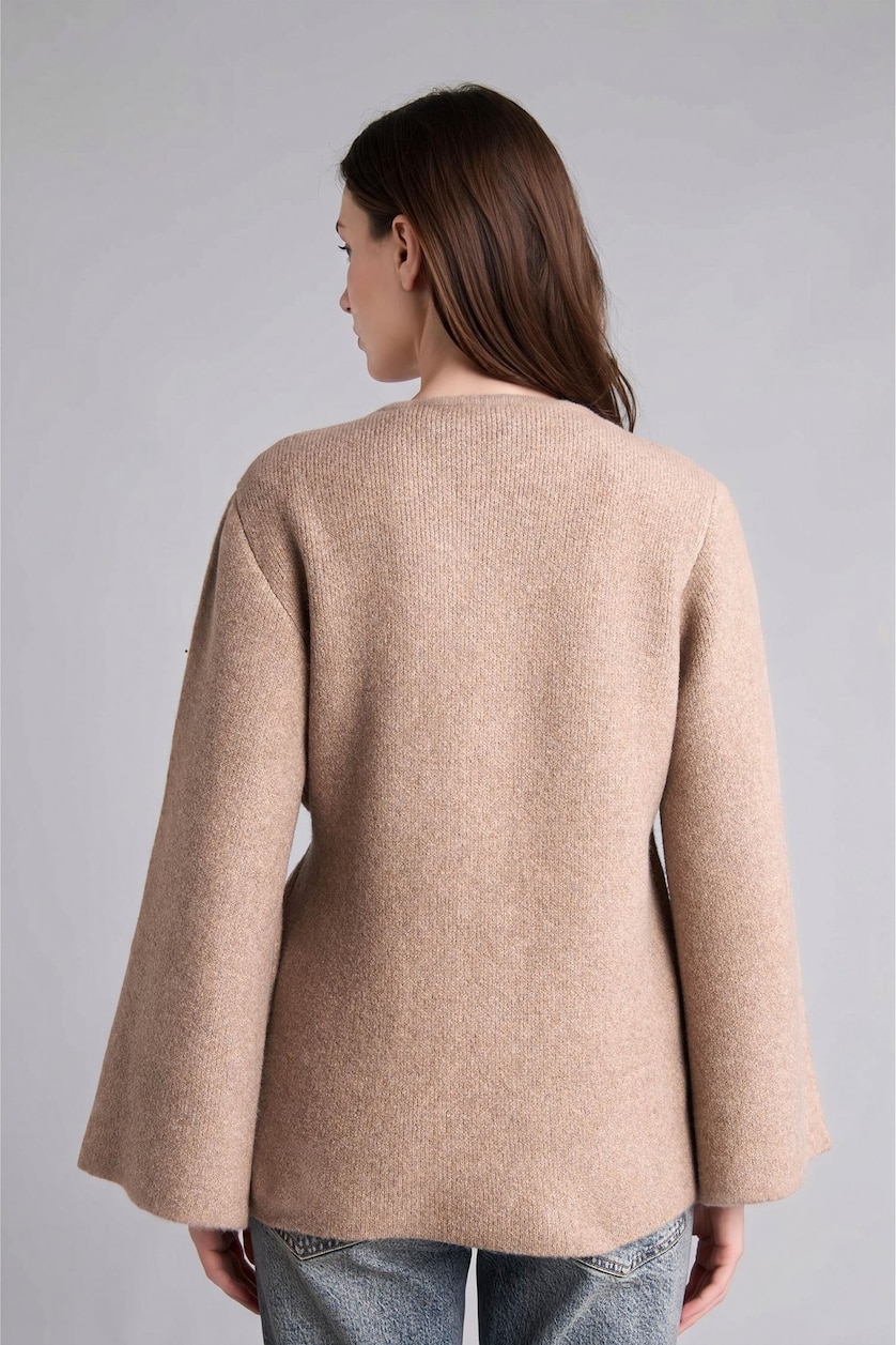 WOMAN Beige Relax Fit Knitwear Cardigan