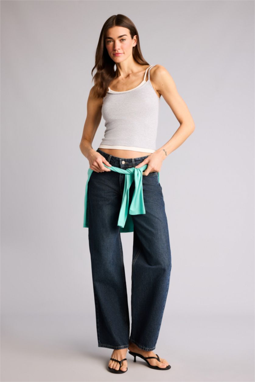 Kadın Gri Melanj Ribana Atlet