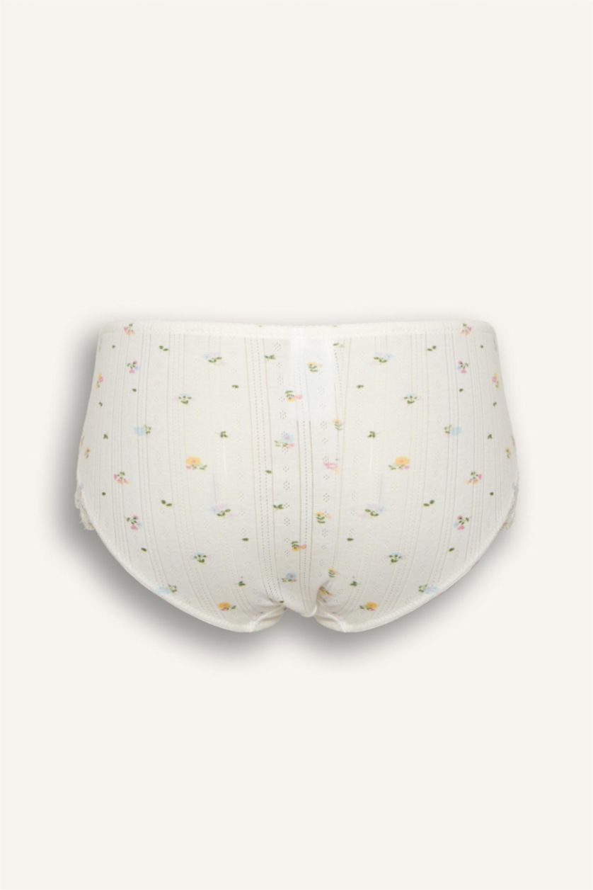 FEMME Blanc Culotte hipster avec détails en dentelle