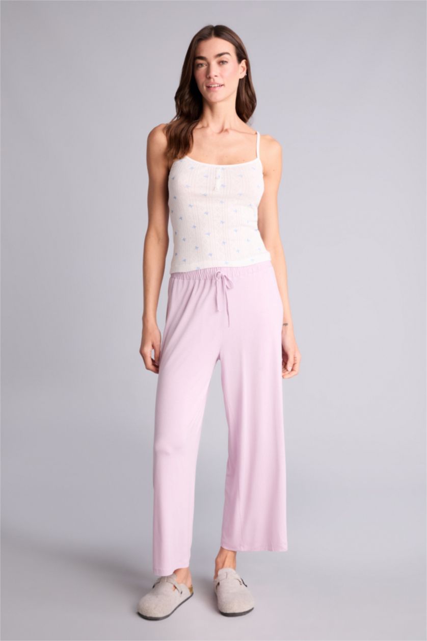 Kadın Kırık Beyaz Çiçekli Atlet