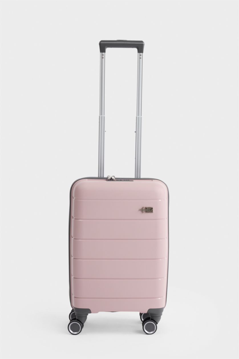 Kadın Pembe Kucuk Unisex Sert Kapaklı Valiz