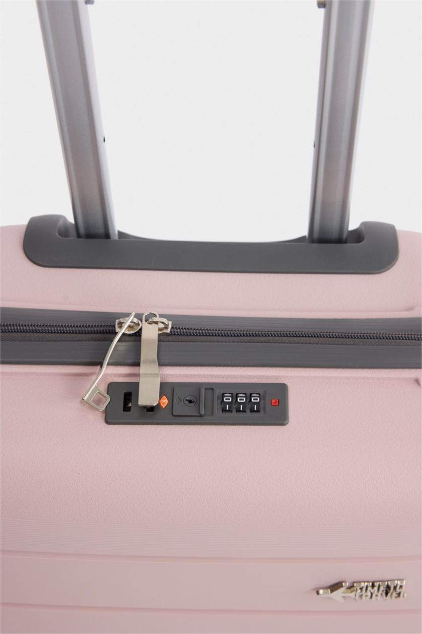 Kadın Pembe Kucuk Unisex Sert Kapaklı Valiz