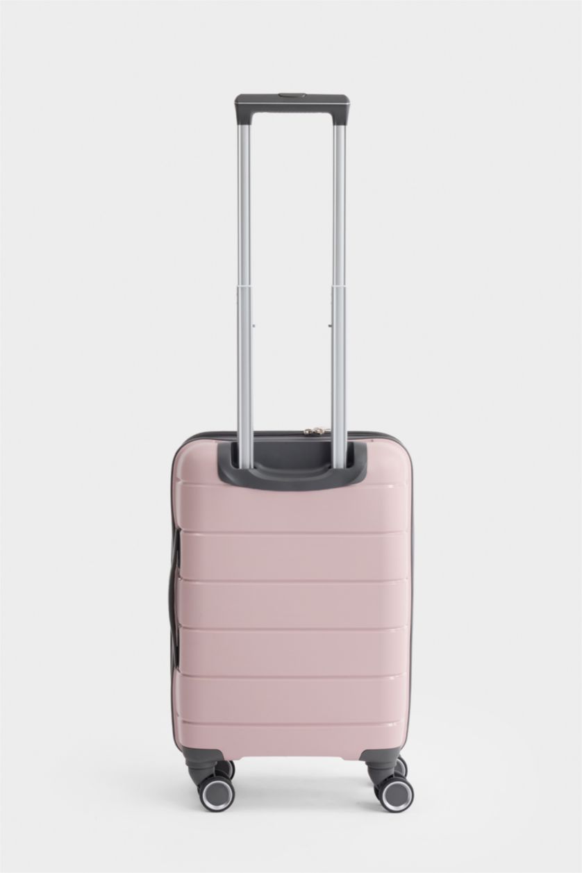 Kadın Pembe Kucuk Unisex Sert Kapaklı Valiz