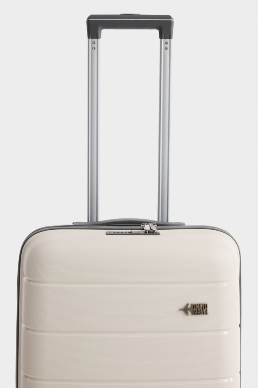 Kadın Beyaz Unisex Sert Kapaklı Valiz