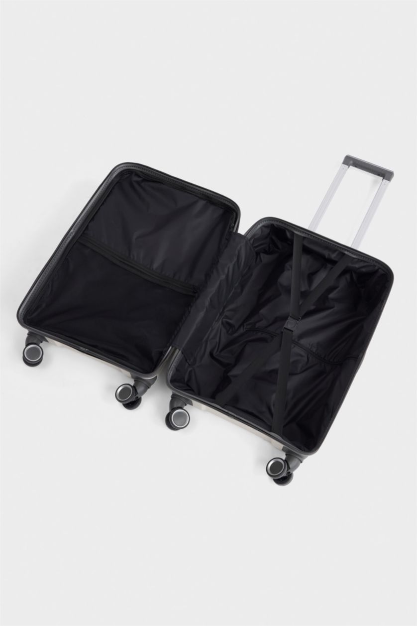 Kadın Beyaz Unisex Sert Kapaklı Valiz