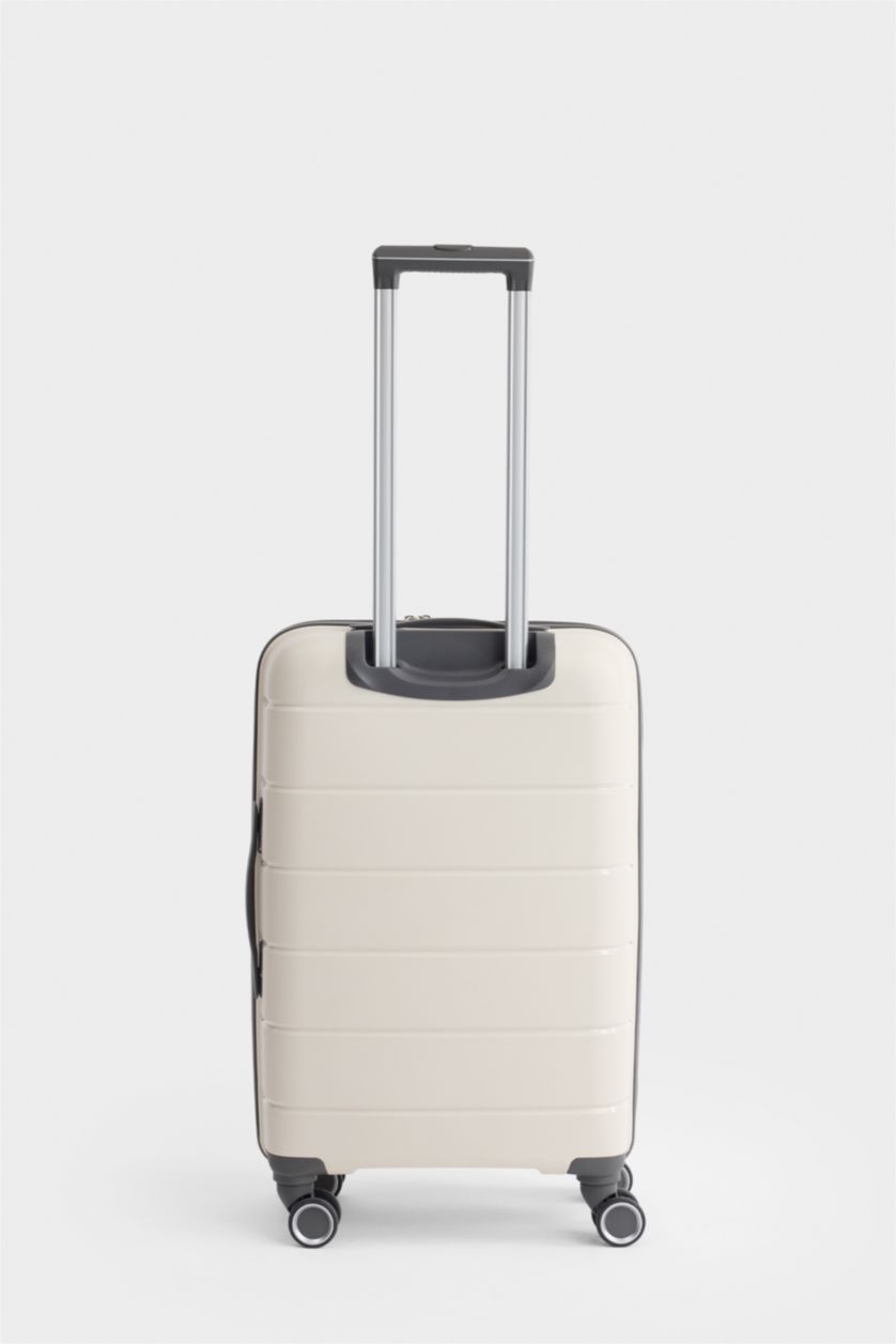 Kadın Beyaz Unisex Sert Kapaklı Valiz