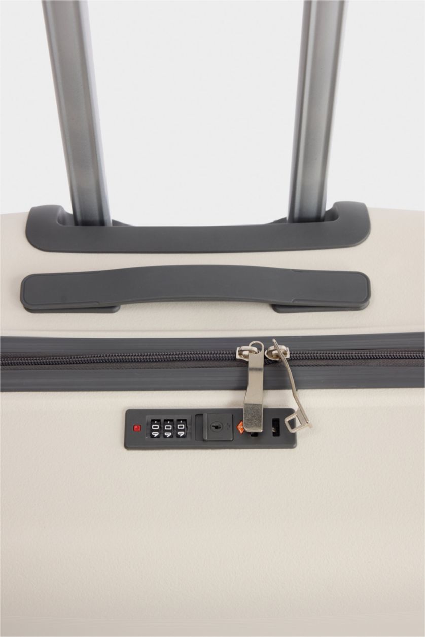 Kadın Beyaz Unisex Sert Kapaklı Valiz