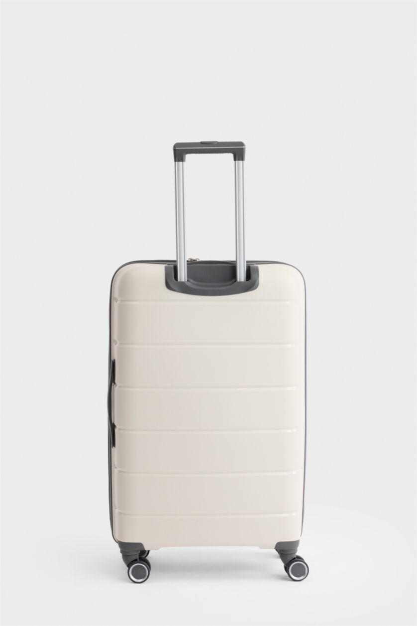 Kadın Beyaz Unisex Sert Kapaklı Valiz