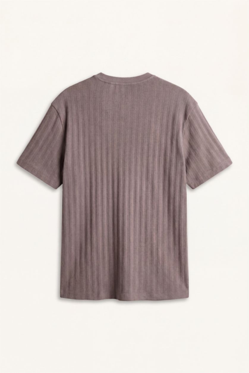 Men Light Brown Regular Fit Short Sleeve T-Shirt