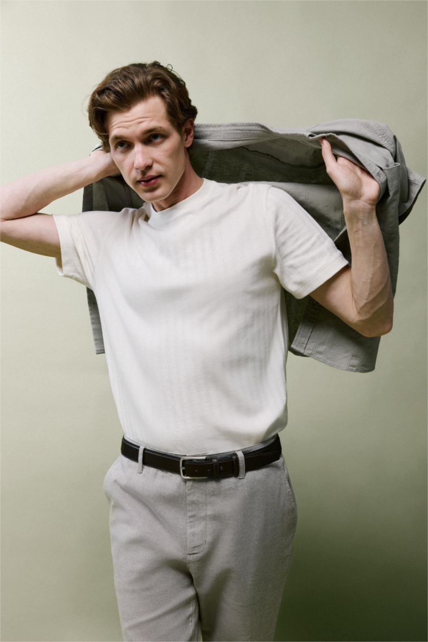 MAN Ecru Man Short Sleeve T-Shirt