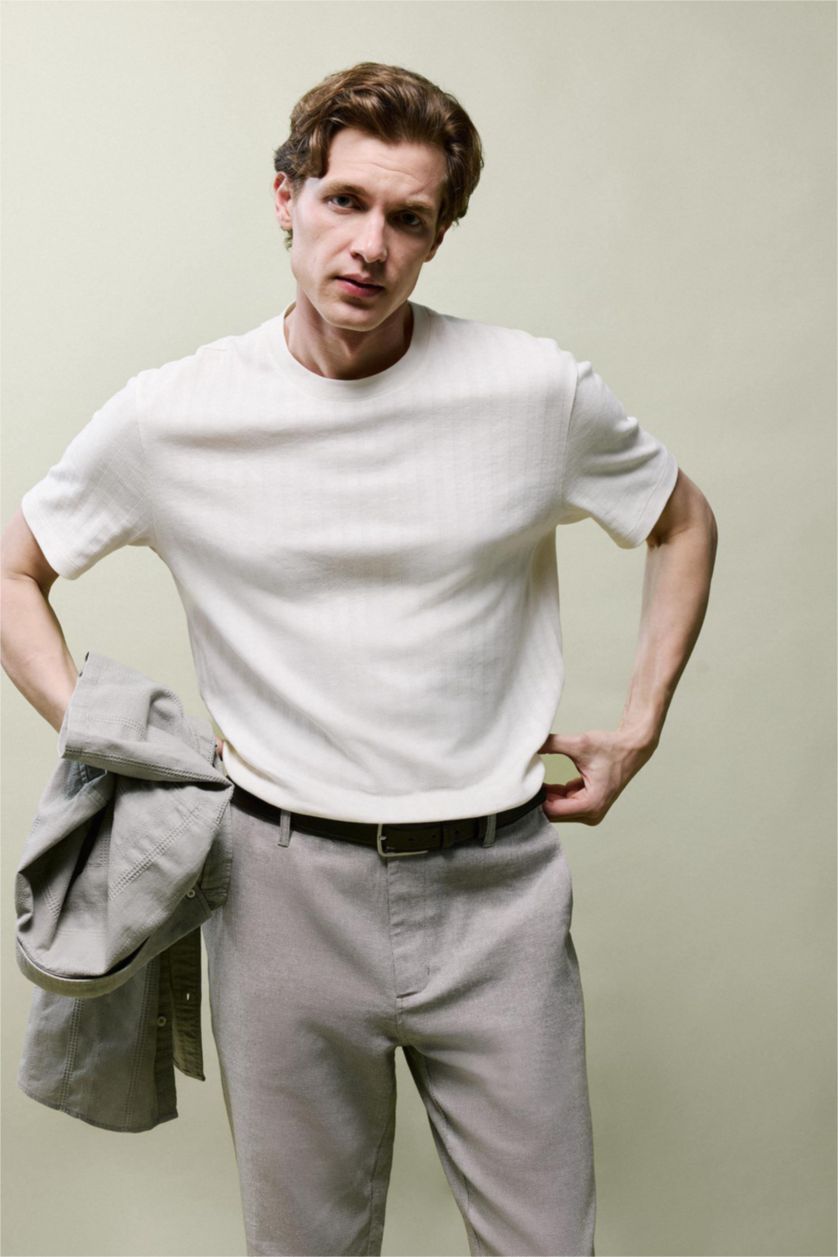 MAN Ecru Man Short Sleeve T-Shirt