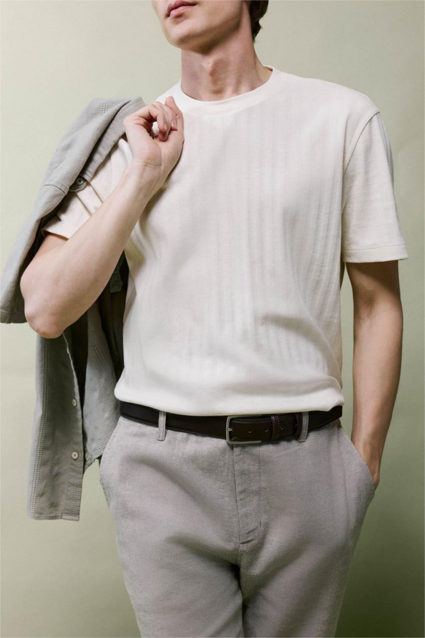 MAN Ecru Man Short Sleeve T-Shirt