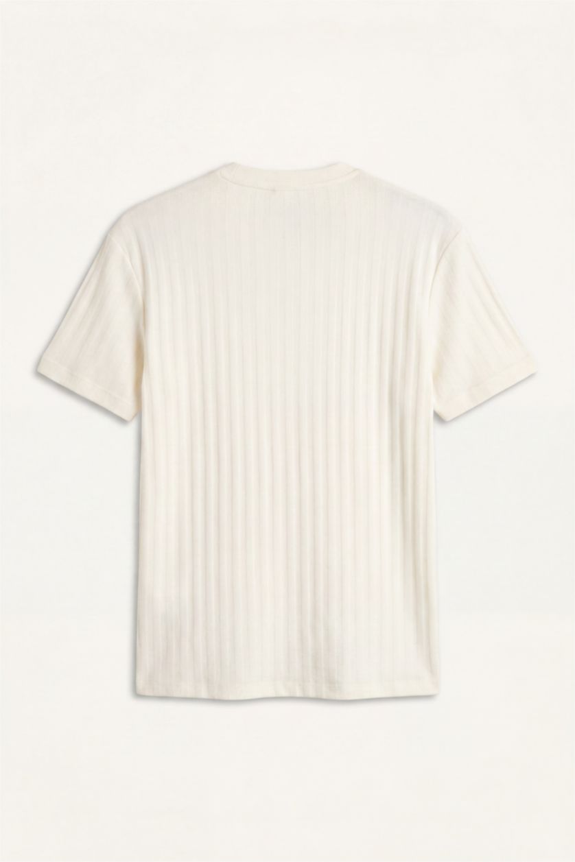 MAN Ecru Regular Fit Short Sleeve T-Shirt