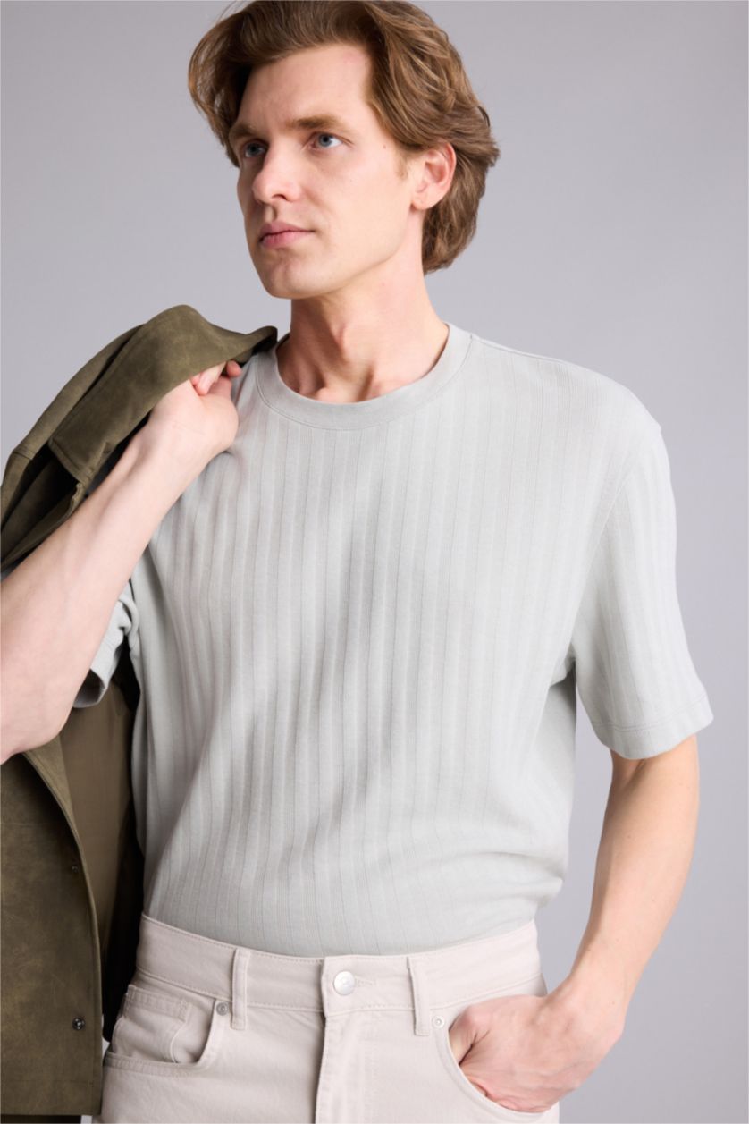 Erkek Mint Regular Fıt Kısa Kollu Tişört