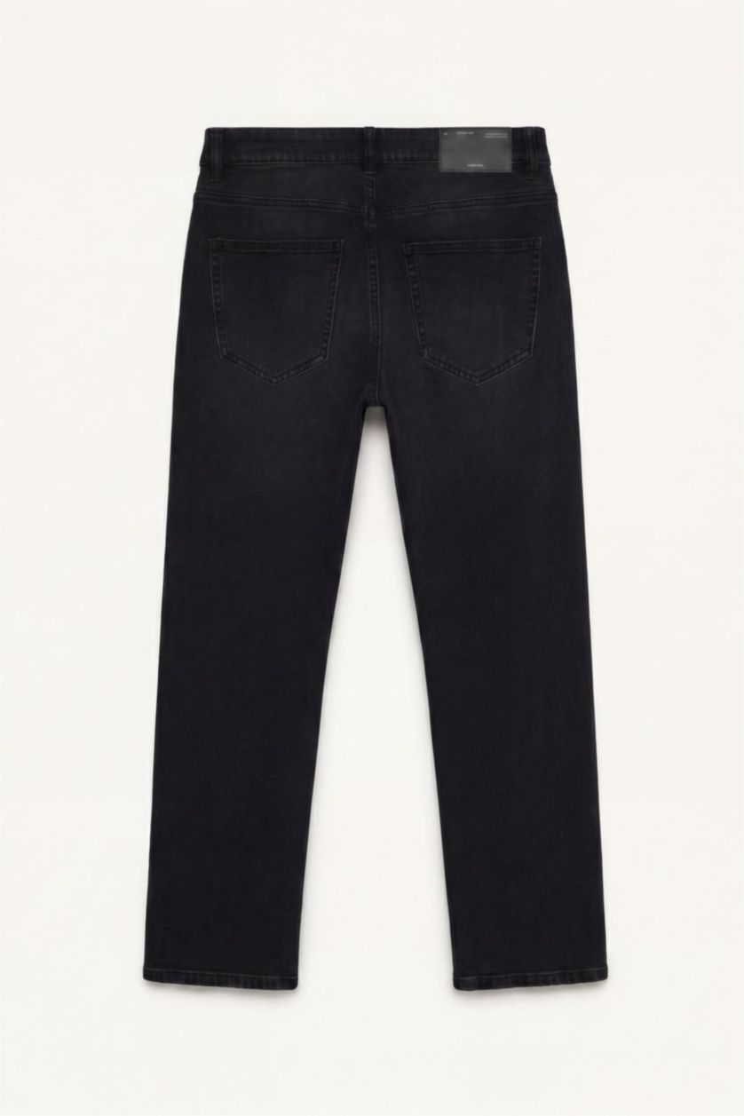 رجال أسود Sergio Regular Fit Regular Hem Jeans