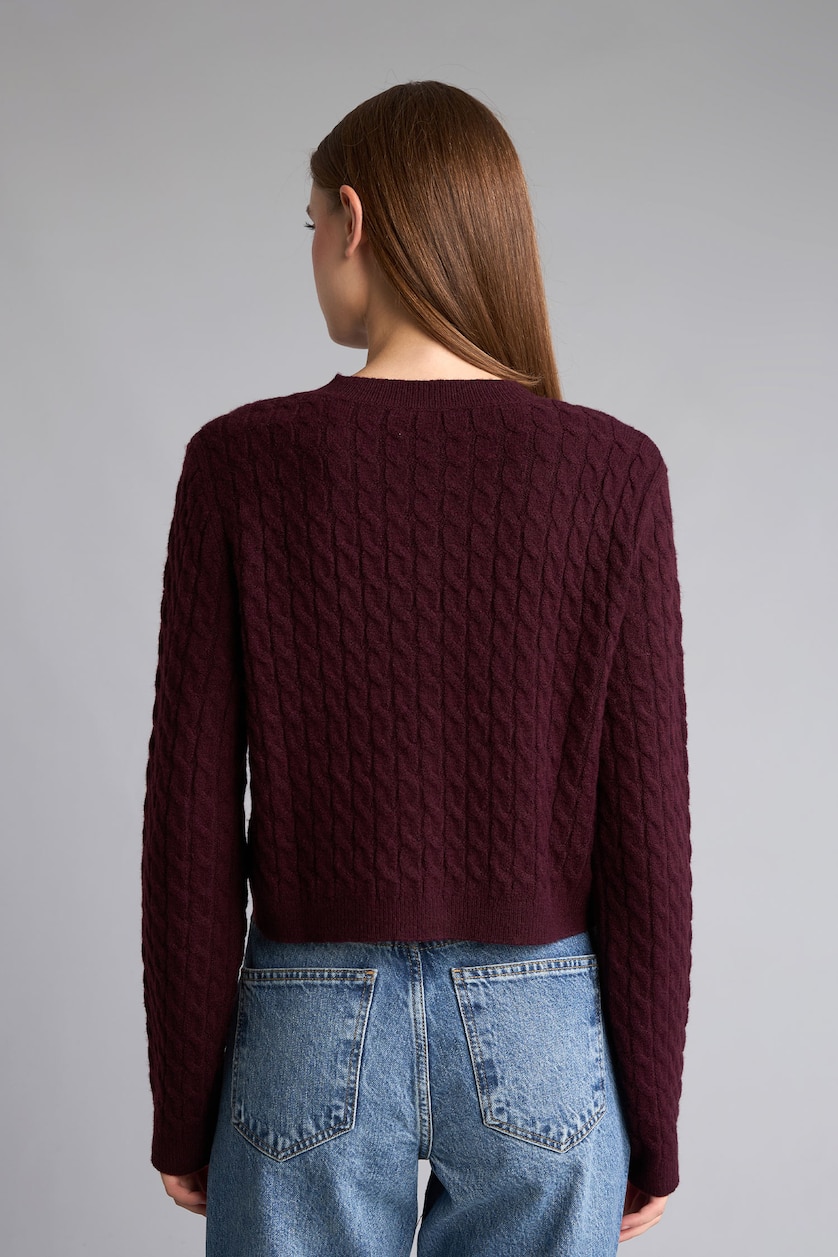 Әйелдерге Бордо Regular Fit кардиган