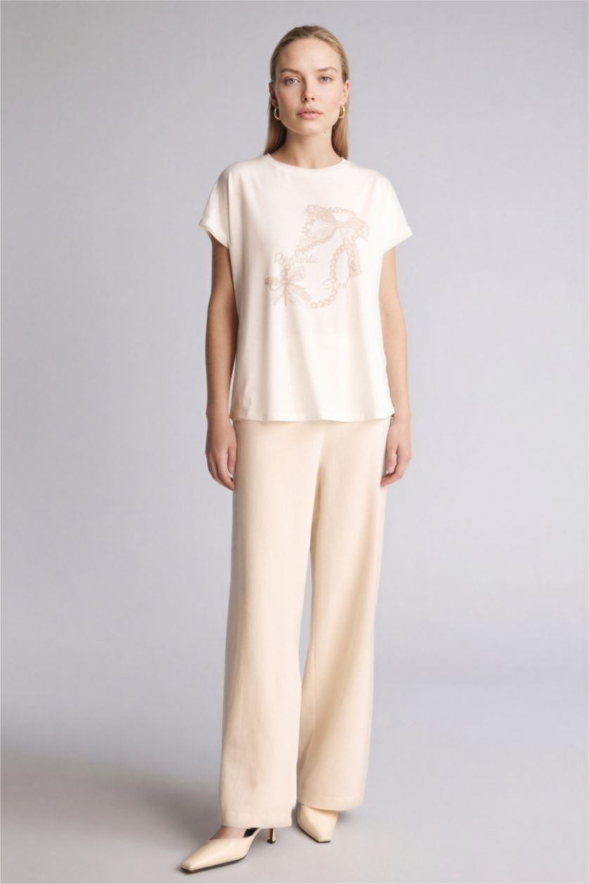 حريمي بيج فاتح Woman Short Sleeve T-Shirt