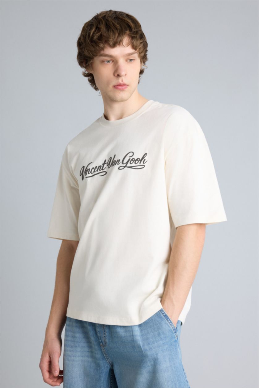 Man Ecru Man Short Sleeve T-Shirt