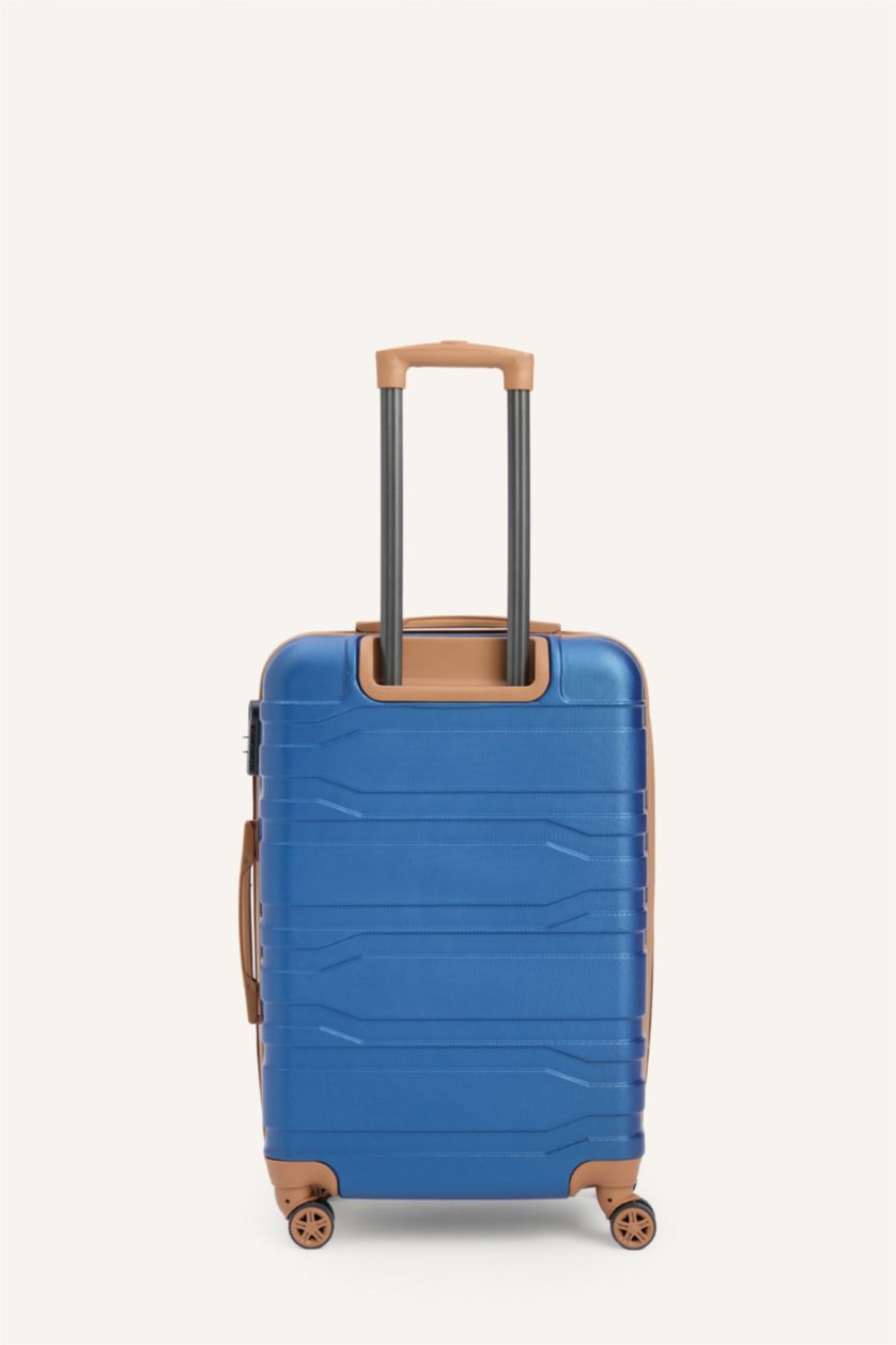 Kadın Mavi Orta Unisex Sert Kapaklı Büyük Boy Valiz