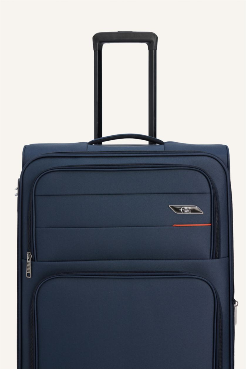 Kadın Lacivert Büyük Unisex Sert Kapaklı Büyük Boy	 Valiz