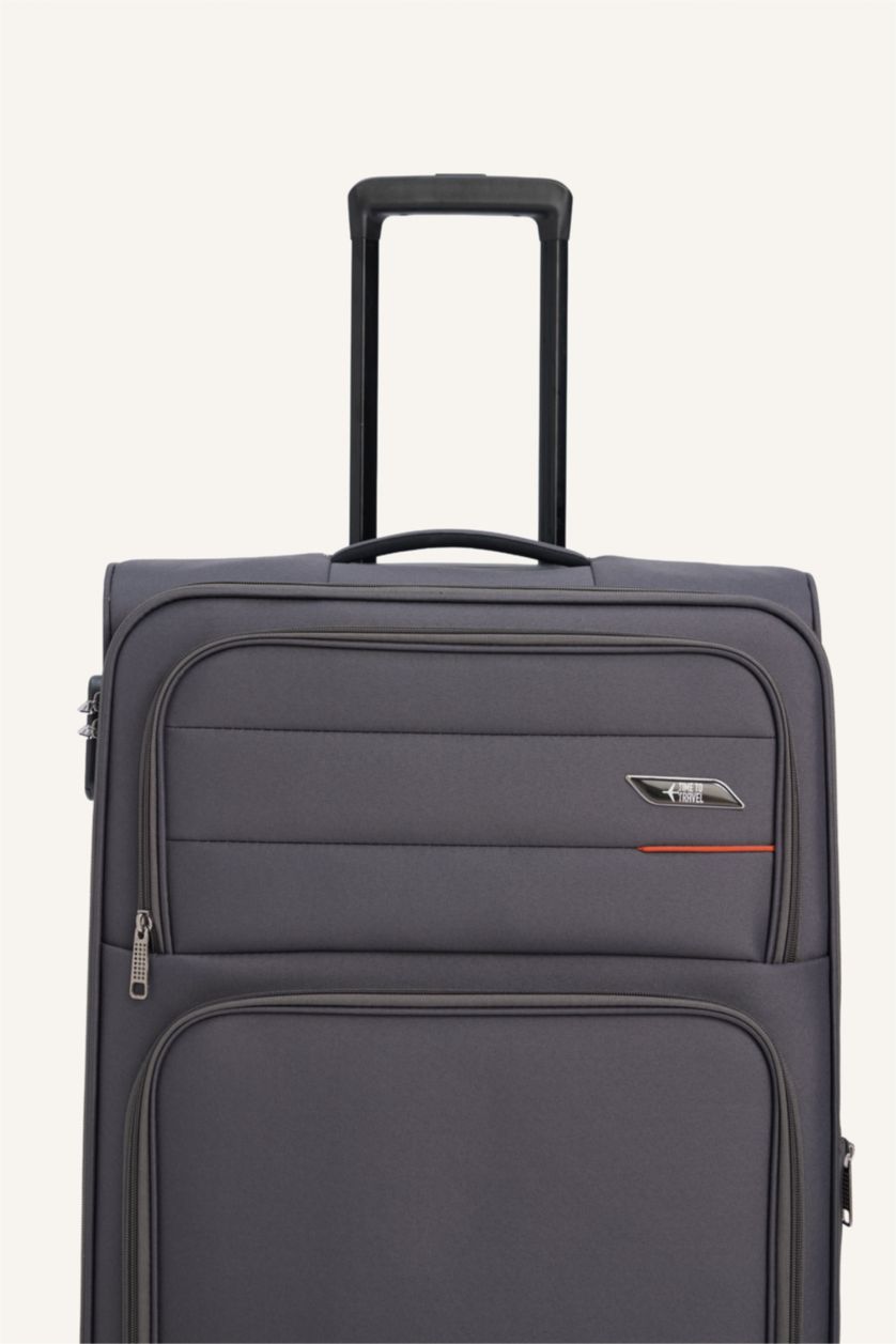 Kadın Gri Unisex Sert Kapaklı Büyük Boy	 Valiz