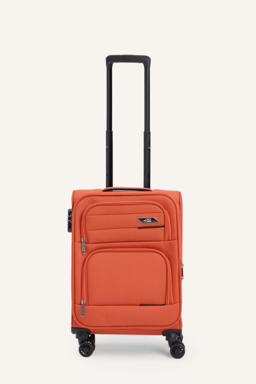 Kadın Turuncu Küçük Unisex Sert Kapaklı Büyük Boy Valiz